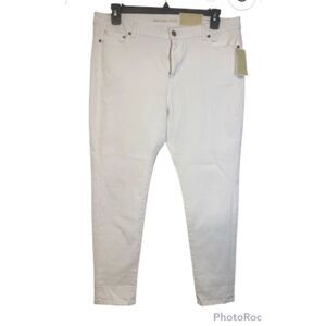 NWT Michael Kors Selma White Jeans High Rise Ankle Sz. 14P